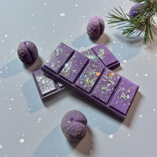 Frosted Sugar Plum Snap Bar Wax Melt. 1.75 oz. Winter Wax Melt/Soy Wax Melts/Strongly Scented Wax Melts/Wax Tarts for Wax Warmers.