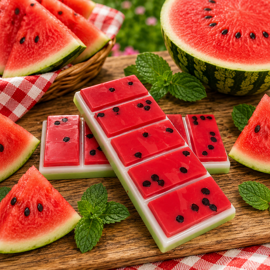 Watermelon Snap Bar Wax Melts. 1.75 oz. Summer Fruit Wax Melts/Soy Wax Melts/Strongly Scented Wax Melts.