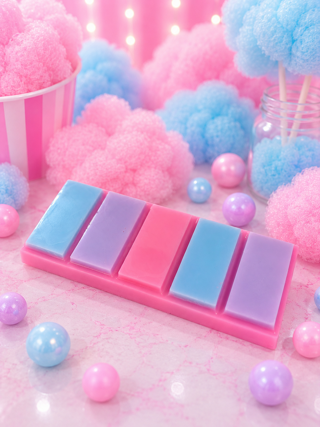 Cotton Candy Snap Bar Wax Melts. 1.75 oz. Summer Sweet Wax Melts/Soy Wax Melts/Strongly Scented Wax Melts.