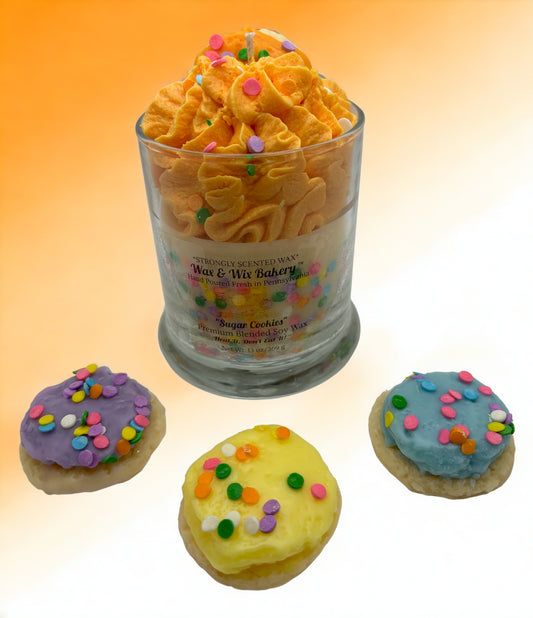 Orange Sugar Cookie Soy Wax Candle/Large 13oz Candle/Strong Scented Soy Wax Candle.