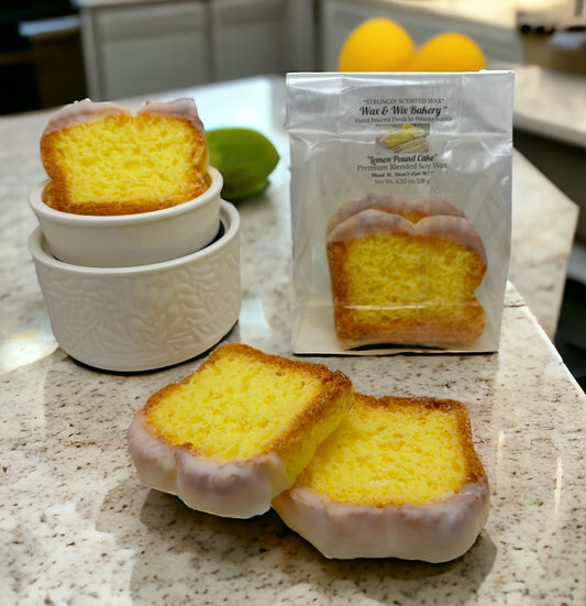 Glazed Lemon Pound Cake Large Wax Melts. 4.50 oz. Bread Wax Melts/Soy Wax Melts/Strongly Scented Wax Melts/2 Large Pieces