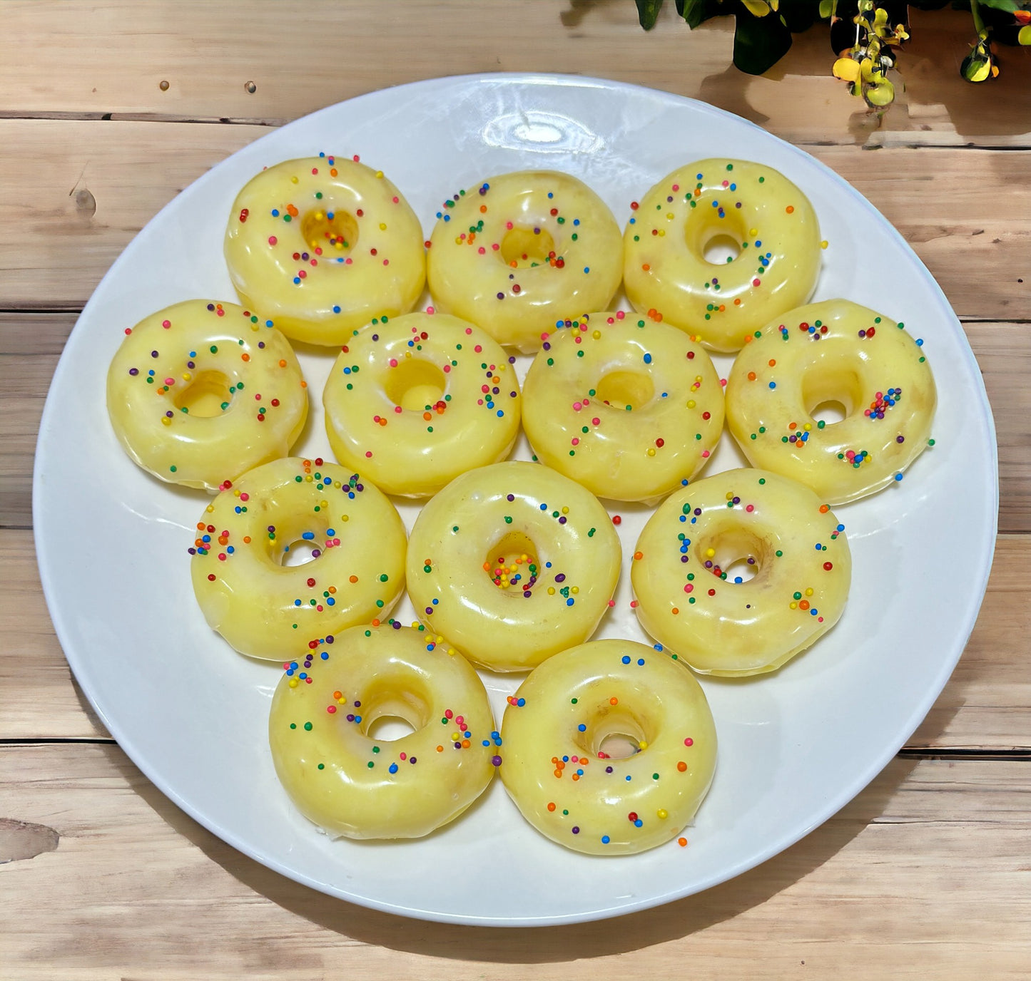 Glazed Lemon Mini Donut Wax Melts. 1 Full Dozen. 6.70 oz. Donut Wax Melts/12 Donuts