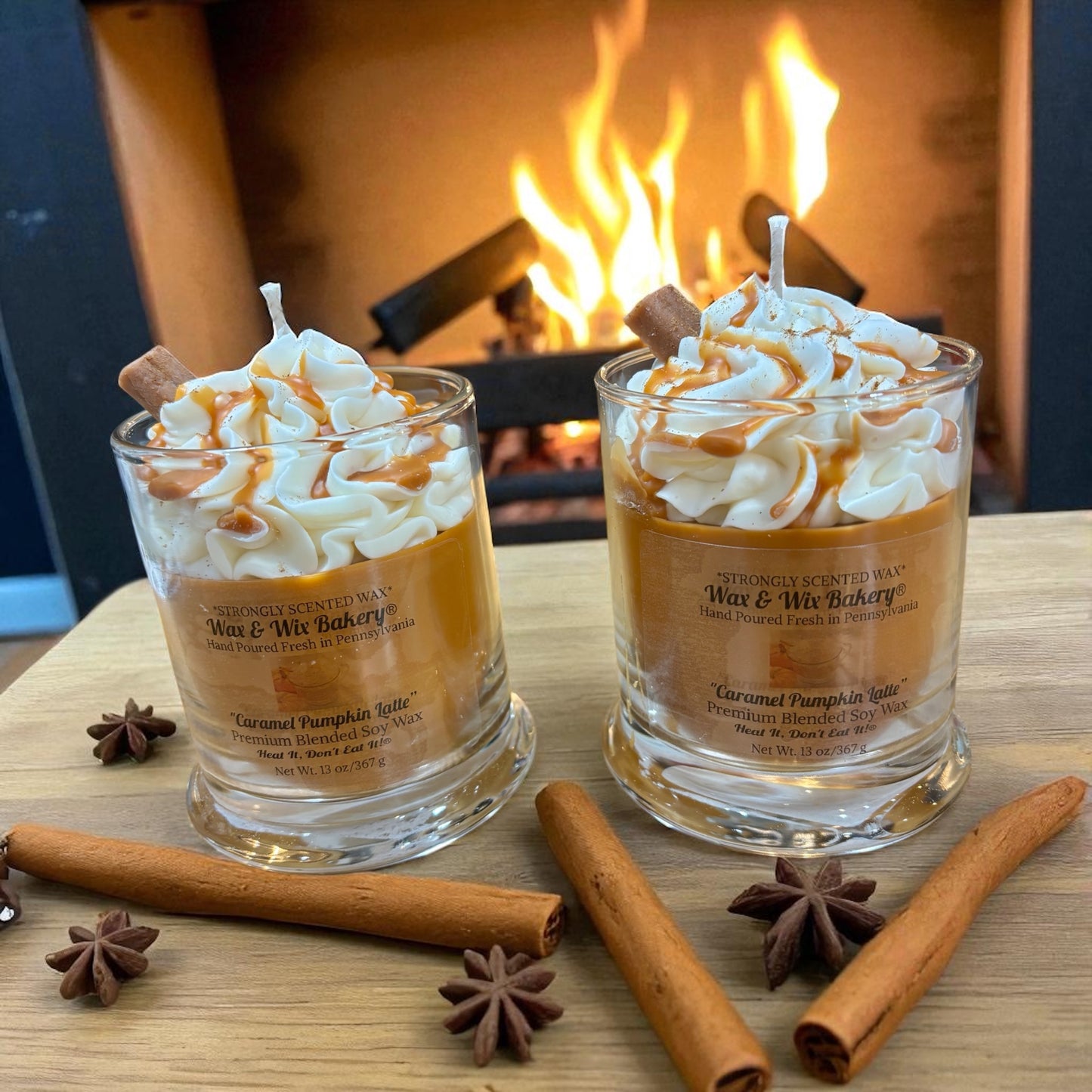 Caramel Pumpkin Latte Candle 13oz. Soy Candle/Strong Scented Candle/Pumpkin Candle/Holiday Candle/Fall Candle