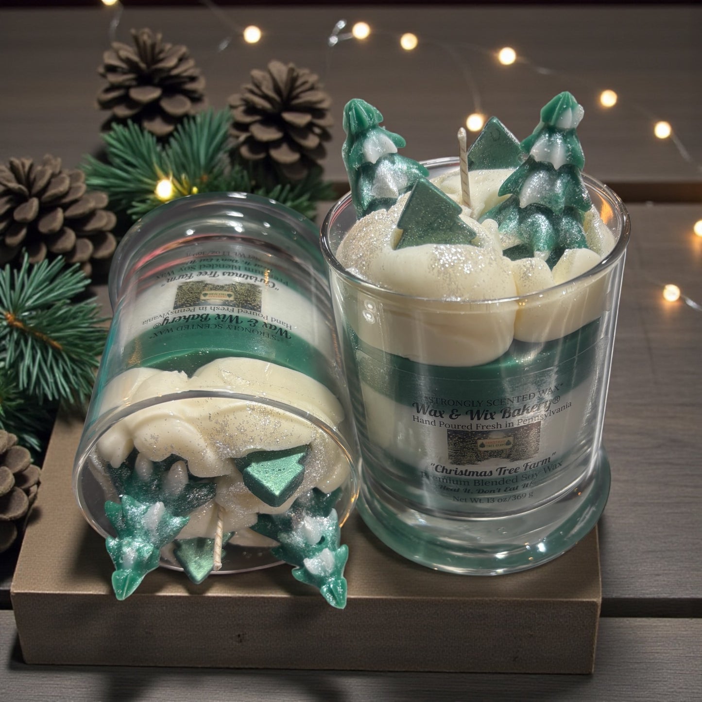 Christmas Tree Candle Large 13oz. Soy Candle/Strong Scented Candle/Holiday Candle/Winter Candle/Christmas Candle.