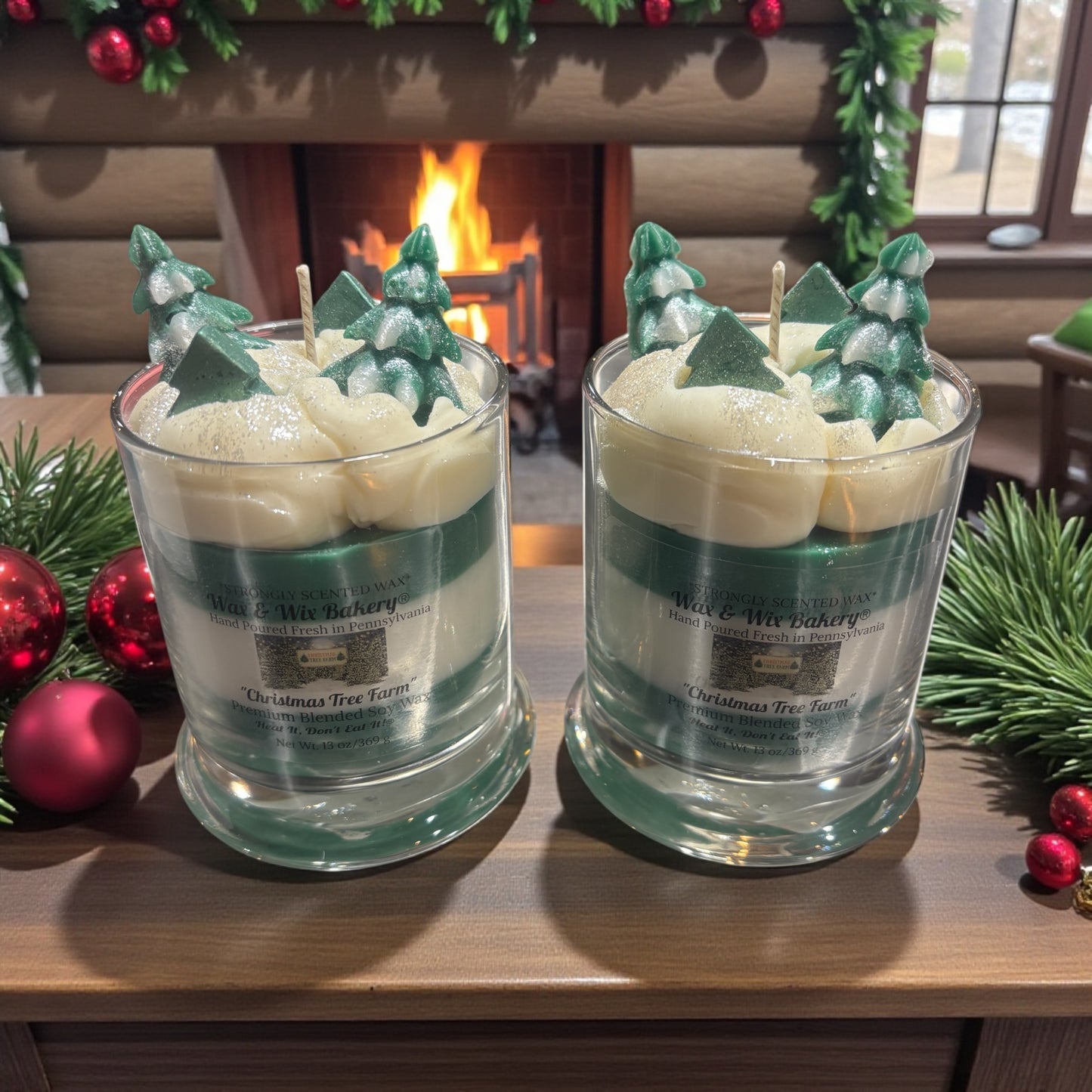 Christmas Tree Candle Large 13oz. Soy Candle/Strong Scented Candle/Holiday Candle/Winter Candle/Christmas Candle.