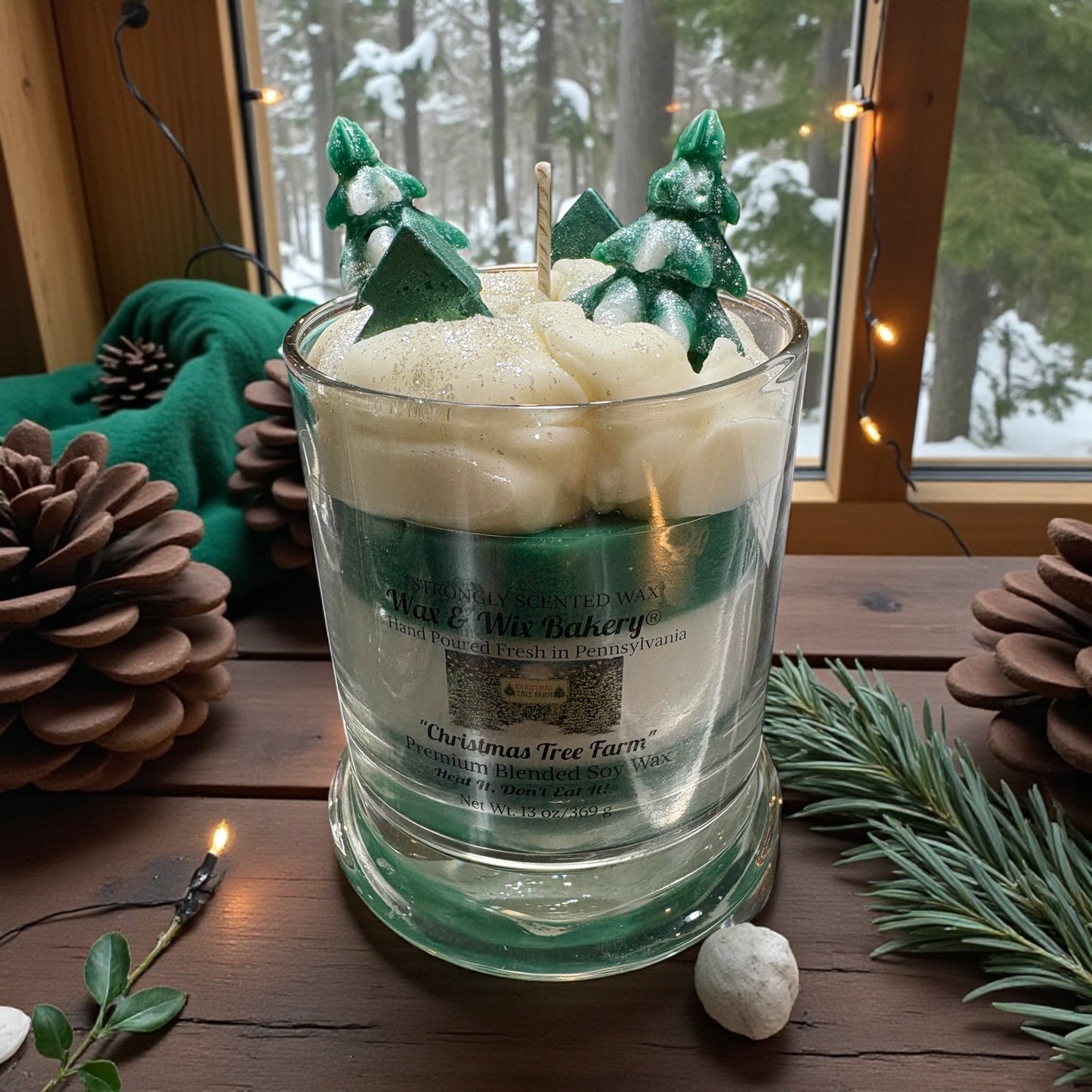 Christmas Tree Candle Large 13oz. Soy Candle/Strong Scented Candle/Holiday Candle/Winter Candle/Christmas Candle.