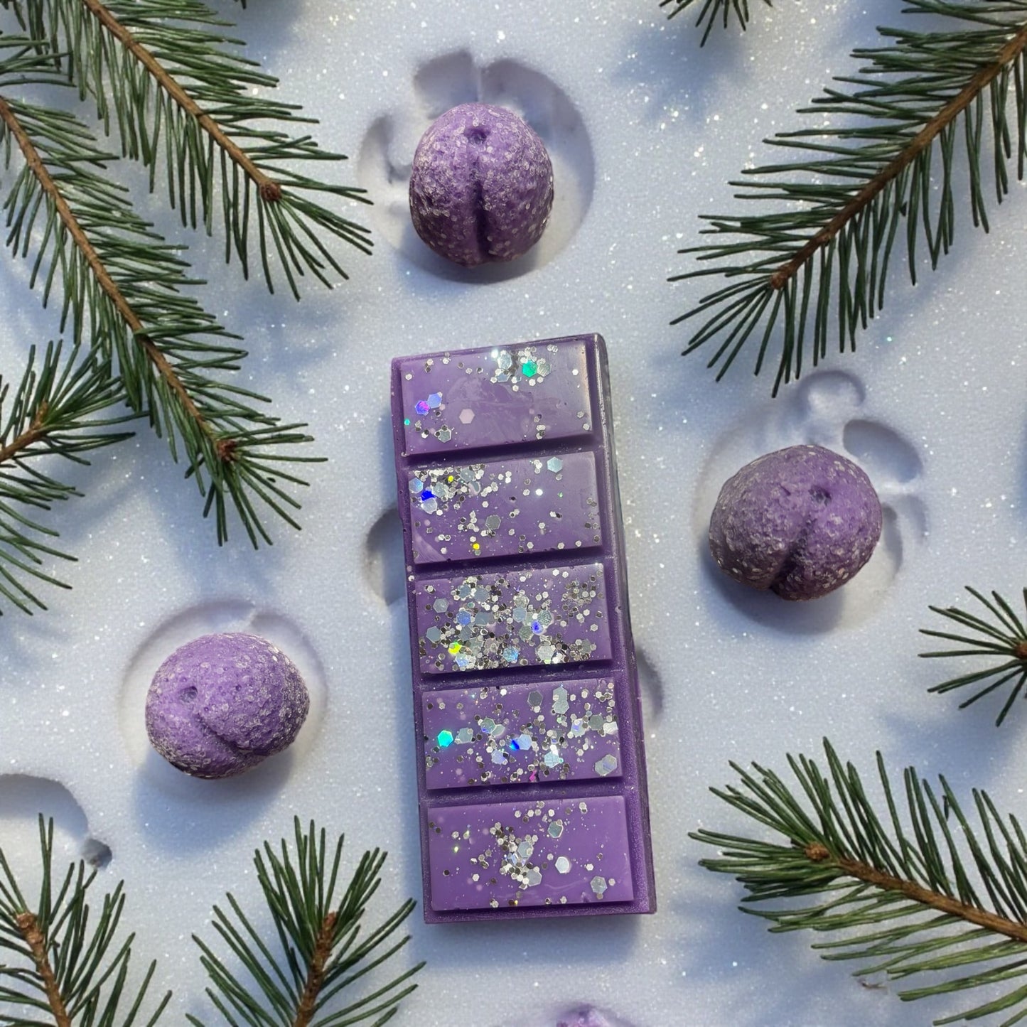 Frosted Sugar Plum Snap Bar Wax Melt. 1.75 oz. Winter Wax Melt/Soy Wax Melts/Strongly Scented Wax Melts/Wax Tarts for Wax Warmers.