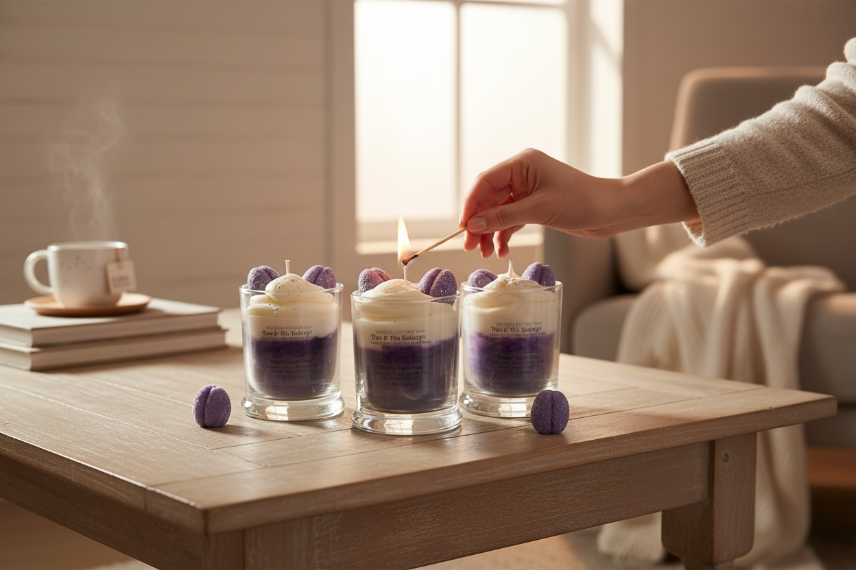 Frosted Sugar Plum Candle. 13oz. Soy Candle/Strong Scented Candle/Holiday Candle/Winter Candle