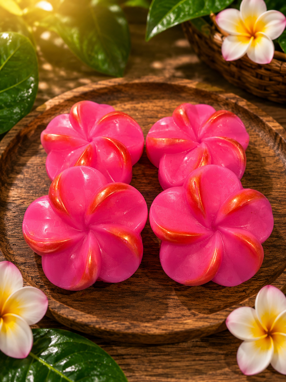 Plumeria Flower Large Wax Melts. 5 oz. Spring/Summer Wax Melts/Flower Wax Melts/Soy Wax Melts/Strongly Scented Wax Melts