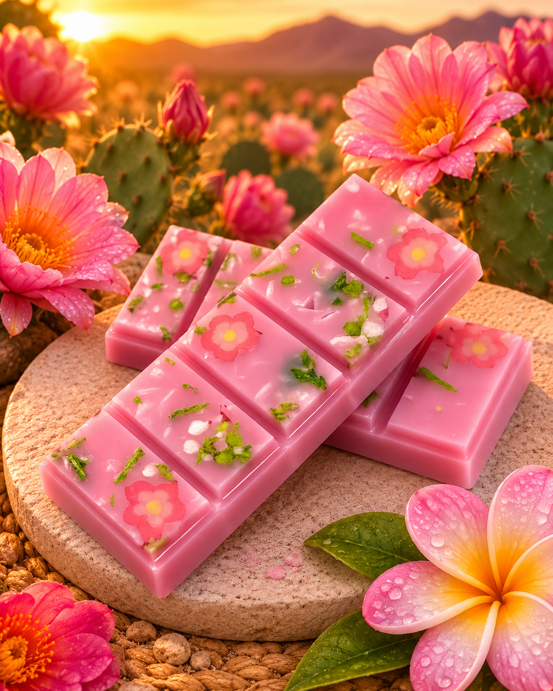 Baja Cactus Blossom Wax Melt Snap Bar. 1.75 oz. Spring/Summer Wax Melts/Wax Snapbar Wax Melts/Soy Wax Melts/Strongly Scented Wax Melts