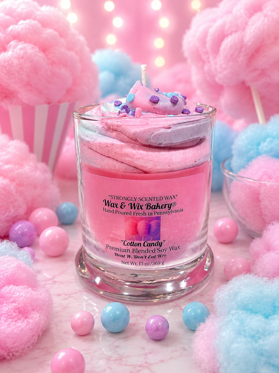 Cotton Candle. 13 oz. Soy Candle. Sweet Candle. Summer Candle. Strongly Scented Candle. Food Inspired Candle