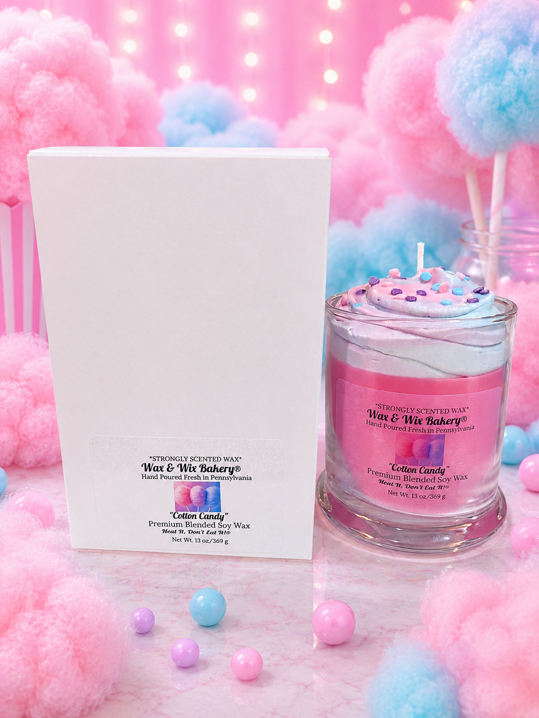 Cotton Candle. 13 oz. Soy Candle. Sweet Candle. Summer Candle. Strongly Scented Candle. Food Inspired Candle