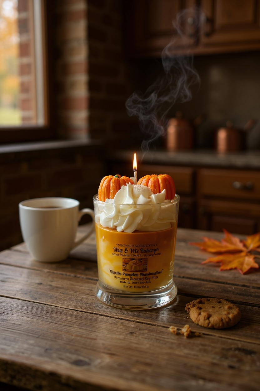 Vanilla Pumpkin Marshmallow Candle. 13oz. Soy Candle/Strong Scented Candle/Pumpkin Candle/Holiday Candle/Fall Candle