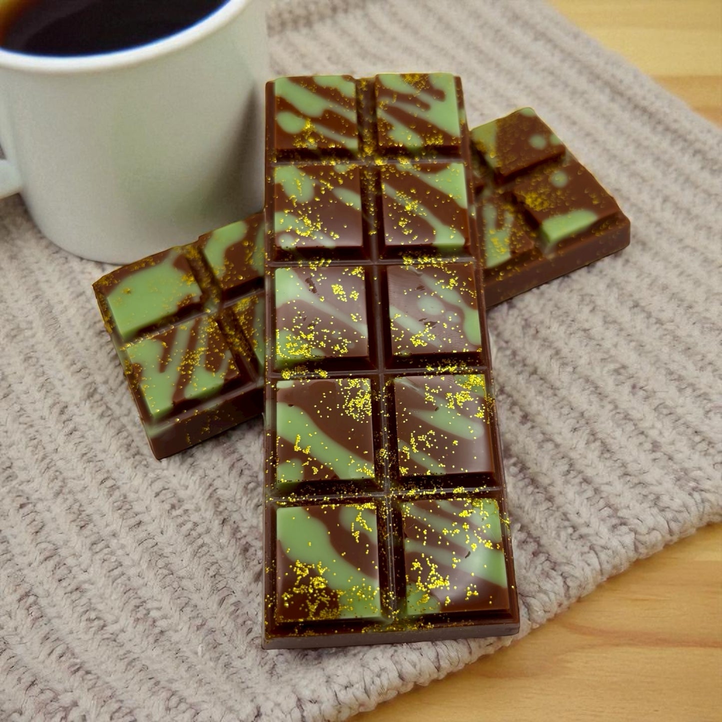 Dubai Chocolate Wax Melts Snap Bar. 2 oz. Soy Wax Melts/Strongly Scented Wax Melts. 1 Bar