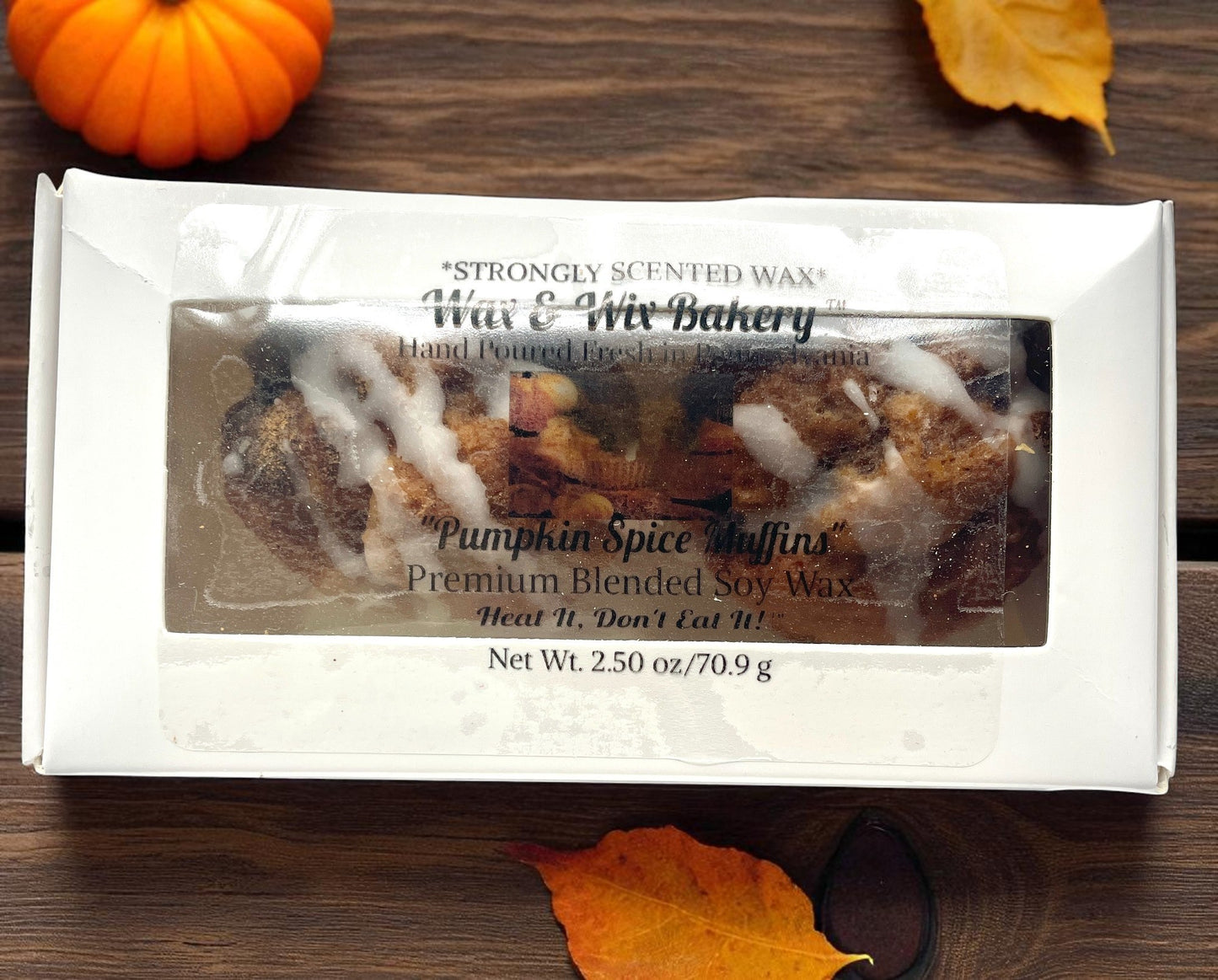 Pumpkin Spice Muffin Wax Melt. 2.50 Oz./Soy Wax Melt/Strongly Scented Wax Melts/Wax Tarts for Wax Warmers/Bakery Wax Melts/Muffin. 2 Pieces