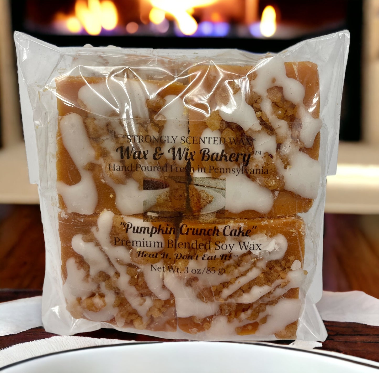 Pumpkin Crunch Cake Wax Melts. 3 Ounces. Soy Wax Melts/Strongly Scented Wax Melts/ Wax Tarts for Wax Warmers. 4 Piece/Fall Wax Melts/Pumpkin