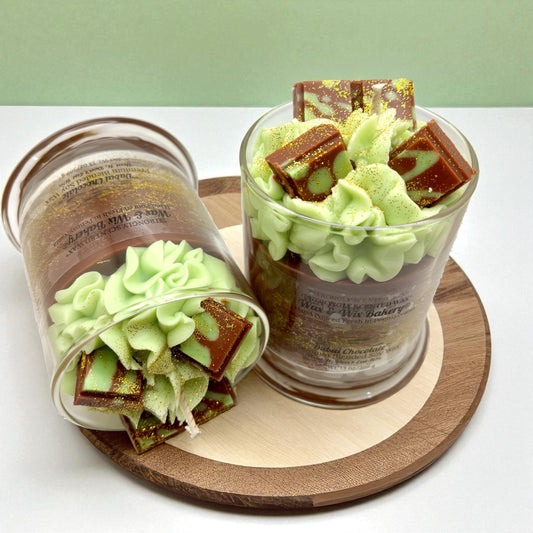 Dubai Chocolate Luxury Candle. Large 13 oz. Soy Candle/Chocolate/Pistachio. Strongly Scented Candle/Dessert Candle