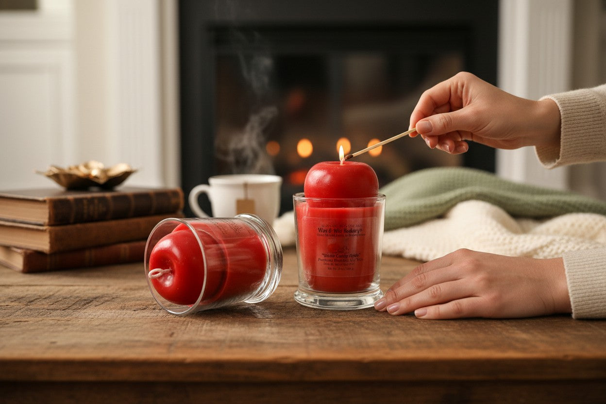 Winter Candy Apple Candle. 13oz. Soy Candle/Strong Scented Candle/Holiday Candle/Winter Candle