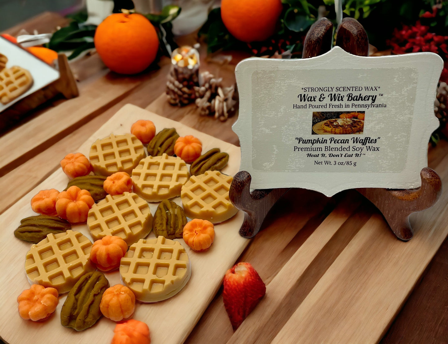 Pumpkin Pecan Waffles Wax Melts. 3 Ounce/Soy Wax Melts/ Strongly Scented Wax Melts/Wax Tarts for Wax Warmers. Fall Wax Melts/Pumpkins/Pecans