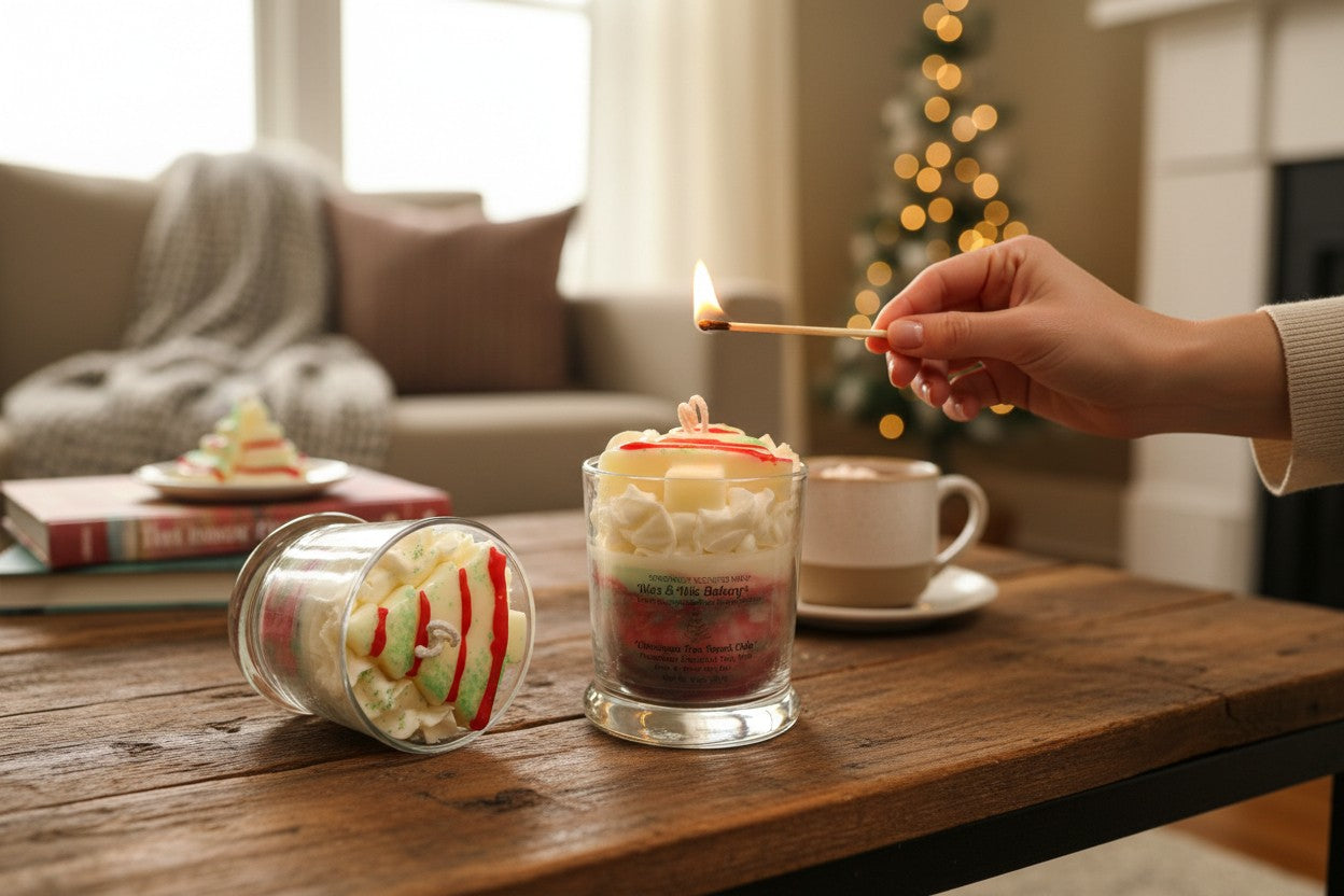 Christmas Tree Snack Cake Candle. 13oz. Soy Candle/Strong Scented Candle/Holiday Candle/Winter Candle/Dessert Candle