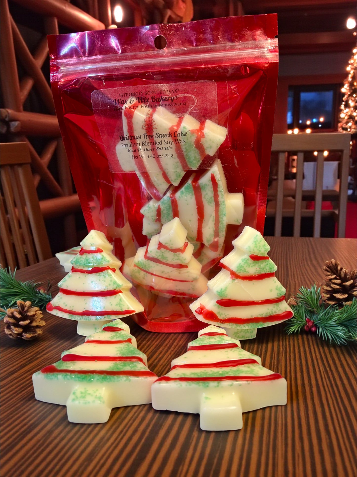 Christmas Tree Snack Cake Wax Melts. 4.40 oz. Winter Wax Melt. 4 Pieces. Soy Wax Melts/Strongly Scented Wax Melts/Wax Tarts for Wax Warmers.