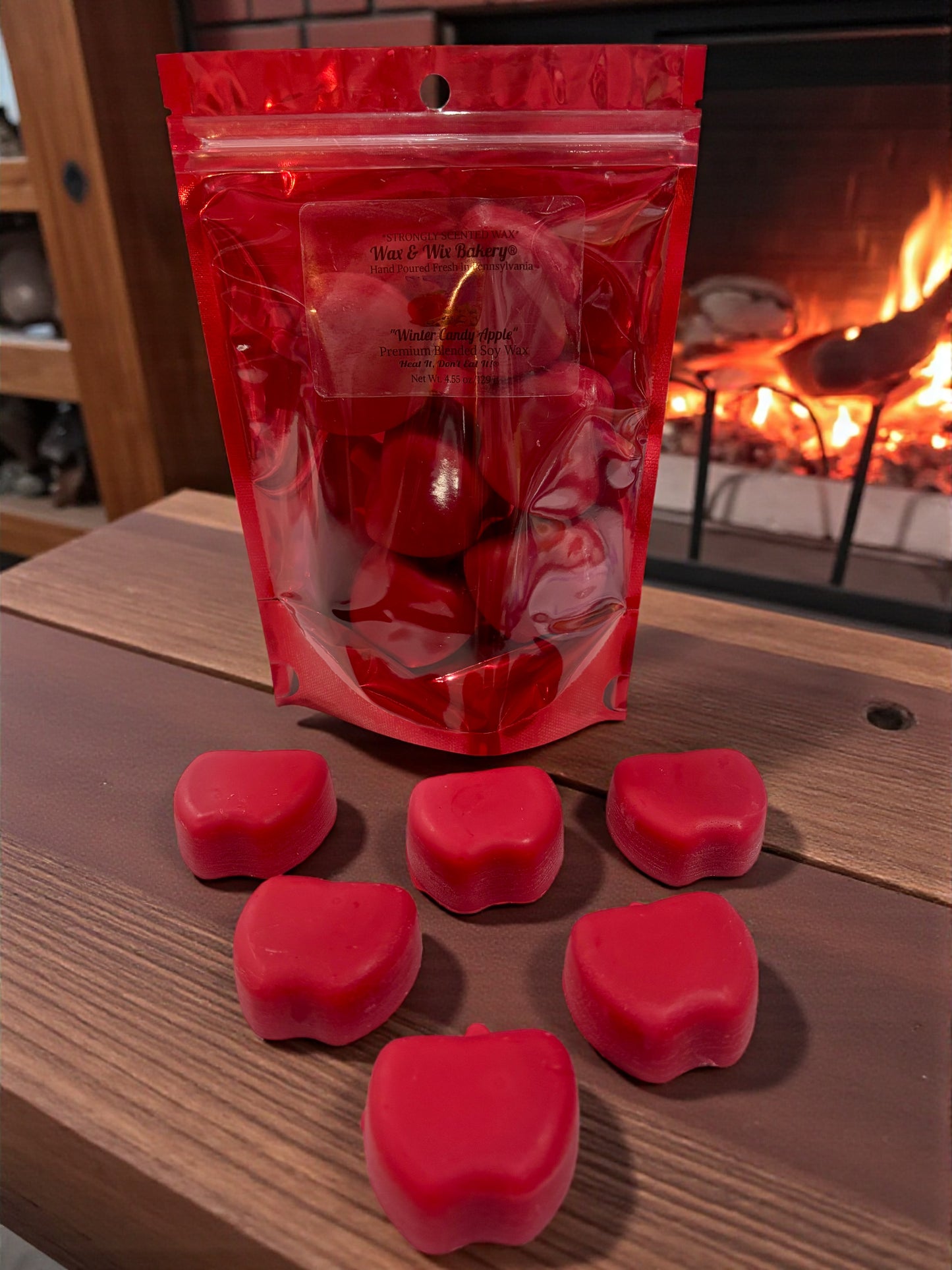 Winter Candy Apple Wax Melts. 4.55 oz. Winter Wax Melt/Apple Wax Melts/Soy Wax Melts/Strongly Scented Wax Melts/Wax Tarts for Wax Warmers.