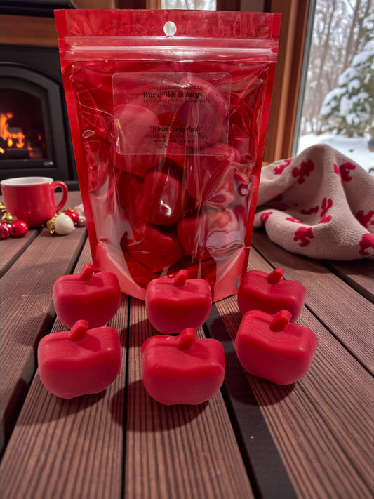 Winter Candy Apple Wax Melts. 4.55 oz. Winter Wax Melt/Apple Wax Melts/Soy Wax Melts/Strongly Scented Wax Melts/Wax Tarts for Wax Warmers.